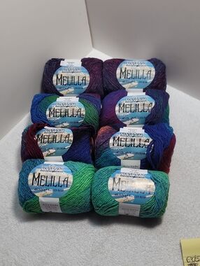 Cascade Yarns Melilla Variegated Yarn - Greens, Blues & Purples (8 Skeins) NWT